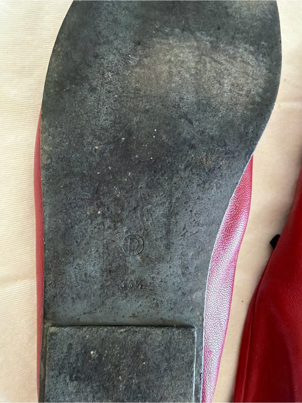 The Row Red Ballet Flat Size 35.5 - Picture 8 of 8